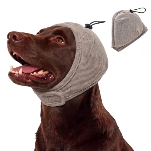 Dog Ear Cover Noise Protection (Small(Head Circle:10"-15") / Taupe)