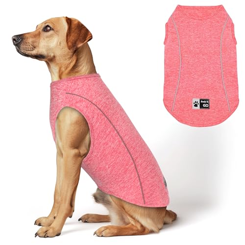 Dog Shirts Quick Dry Reflective Lightweight Soft Pet T (XX-Large (40-55lbs) / 3#Coral Red)