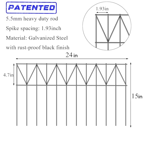 10 Pack 24" L x 15" H Animal Barrier Fence (24" x 15" 10 pack / Black)