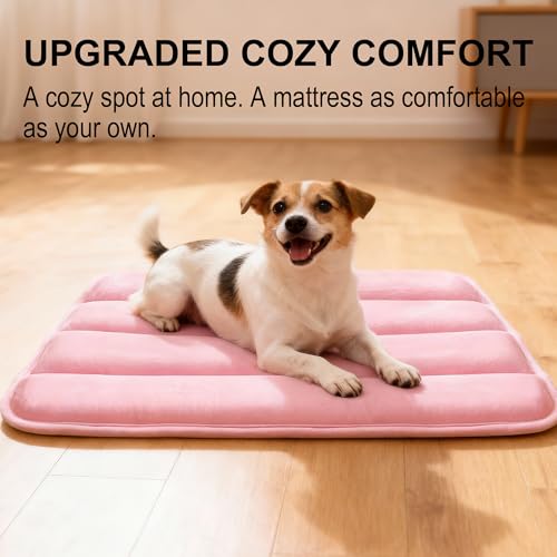 Dog Crate Pad (M(28"*16"*1.5") / New-Pink-1pc)