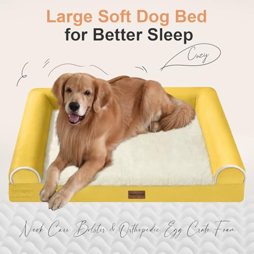 Orthopedic Dog Bed for Large Dogs (Ginger / 36.0"L x 27.0"W x 6.5"Th)