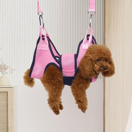 Dog Grooming Hammock (M / Pink)