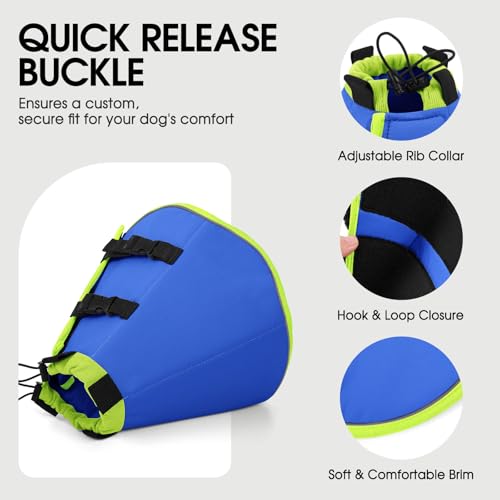 Dog Cones for Medium Dogs (Blue / Medium)
