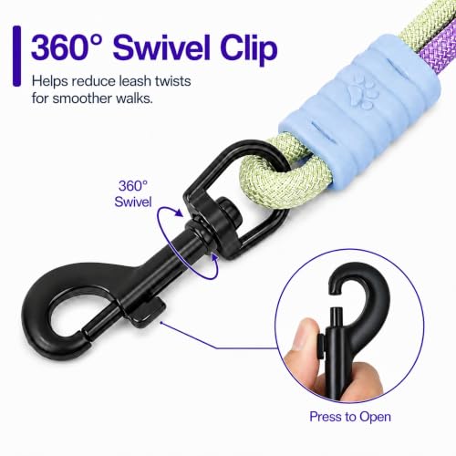 Hands Free Dog Leash (Purple green / 6.5 FT)