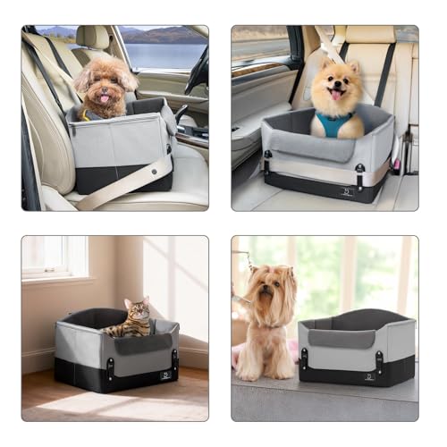 Dog Car Seats for Small Dogs (Grey / Small)
