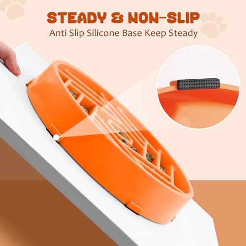 Slow Feeder Dog Bowl (orange)