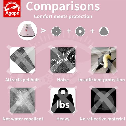 Soft Dog Cone for Small Dogs & Cats (Pink (Small Dogs Cone) / 6 (Neck:11"-14"))