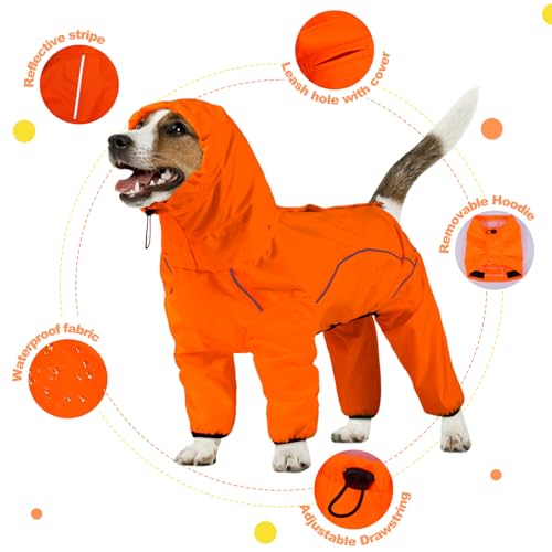 ADINIKIA Dog Raincoat (M / Orange)
