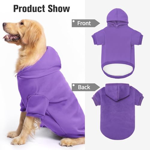 Dog Hoodie for Medium Dogs (#2 Purple(Plain) / Medium (All Breed Sizes))