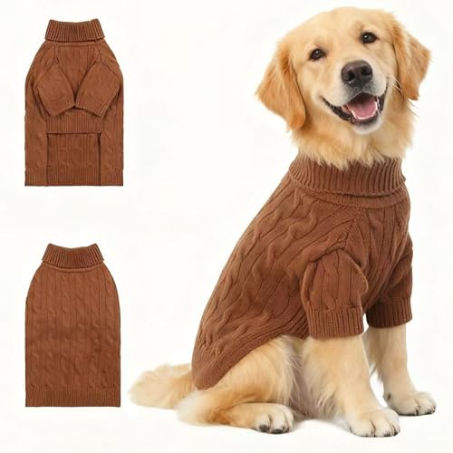 Small Medium Dog Sweater (Brown / XX-Large)