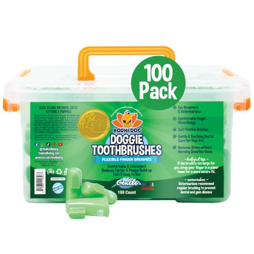Finger Toothbrush for Dogs & Cats (1 Count (Pack of 100))