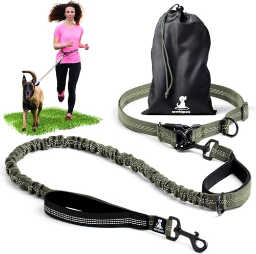 Hands Free Dog Leash (Olive Green / 1 dog M/L)