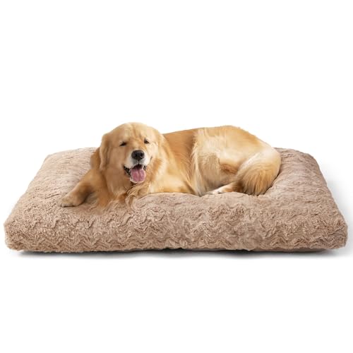 Washable XL Dog Beds Large Sized Dog (Camel / 41" x 27"x 4")