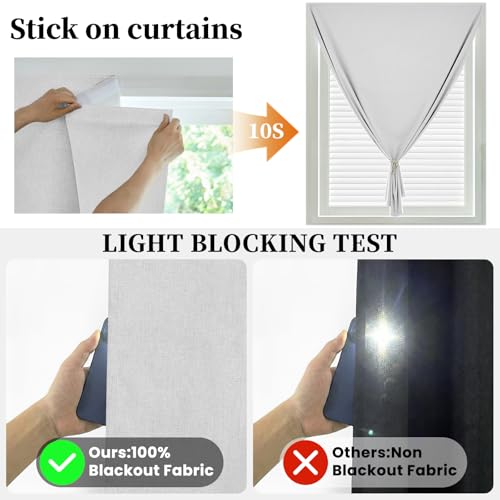 100% Blackout French Door Curtain (25"W x 72"L (Pack of 1) / Off-white)