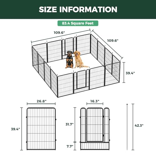 Rollick Dog Playpen (Black / 40"H)