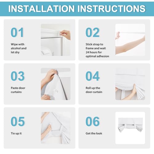 White Curtain for Door Window Short Room Darkening Curtain (Pure White / 30"W x 40"L (Pack of 1))