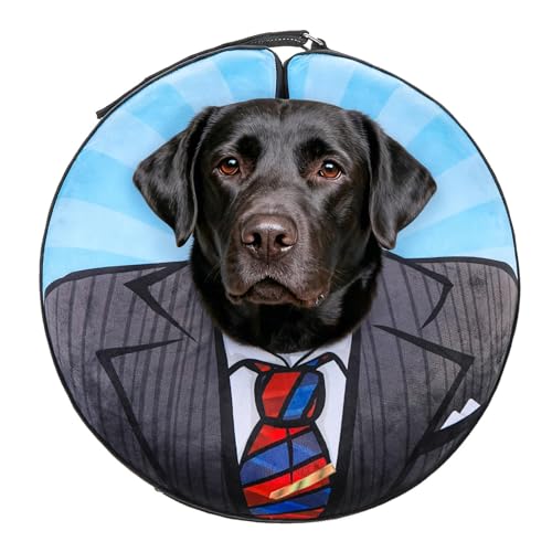 Dog Cone Alternative After Surgery for Small Medium Large Dogs (Black Suit / XL(Neck 18"-21"))