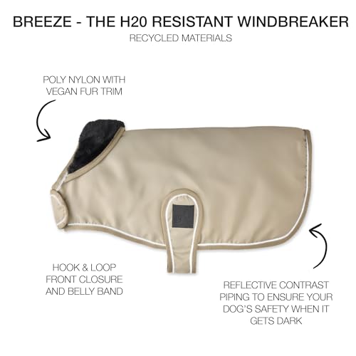 Breeze II Dog Raincoat (Khaki / X-Large (55-80 lbs))