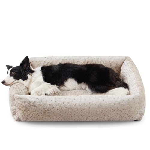 Dog Bed Medium Size Dog (Beige / M (30"x24"x8"))