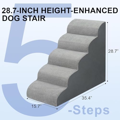 Dog Stairs for high Beds 28.7” H