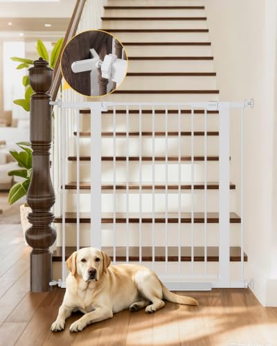 29.6 39.1 in Wide x 35.5 in High Extra Tall Baby Gate (White / 29.6-39.1"W x 35.5"H)