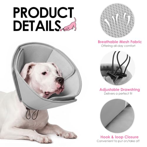 Soft Dog Cone Collar Anti (Grey / X-Large)