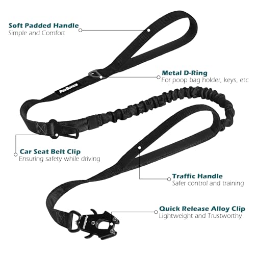 Heavy Duty Tactical Dog Leash (Black)
