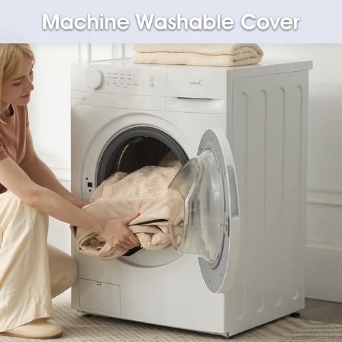 Orthopedic Washable Human Dog Bed for Adult & Dog Cozy Sleep (71"l x 46"w x 7"th / Beige)