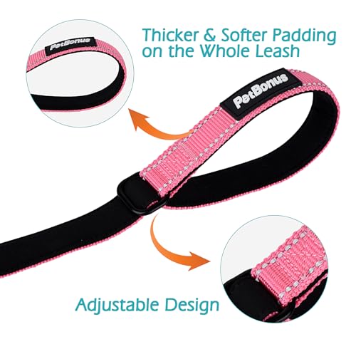 Dog Leash Wrist Strap with Lockable Clip for Dog Retractable Leash (Pink / 1 Pack)