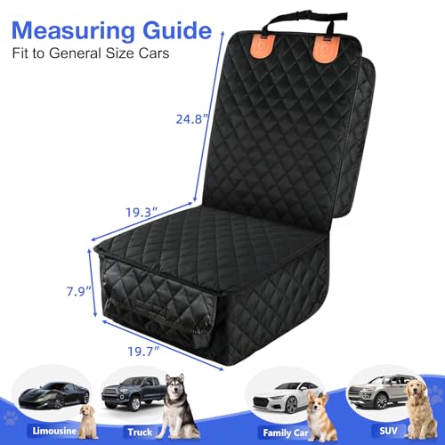 2 Pack Pet Car Seat Cover for Front Seat (black)