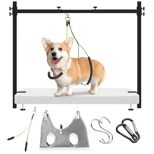 H Shape Dog Grooming Arm for Table (M Hammock (Leg Spacing: 4.7–11.5″))