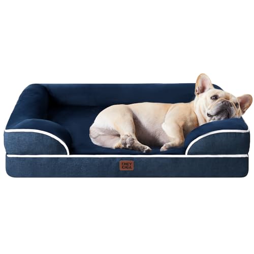 Orthopedic Dog Bed Medium Size Dog (Navy / 30.0"l X 20.0"w X 6.5"th)