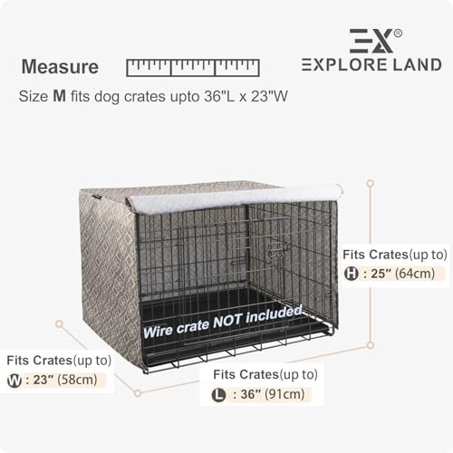 Pattern Dog Crate Cover (Brown / 36.0"L x 23.0"W x 25.0"H)
