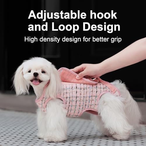 Dog Lift Harness Dog Carrier Sling for Small Dogs & Cats (Large(11-16 LBS) / 2.0 Pink)