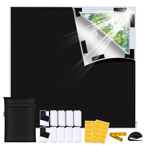 Portable 100% Blackout Blind (Black / 57"W x 118"H)