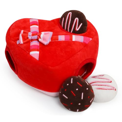 Squeaky Hide and Seek Dog Toys for Small and Medium (Chocolate)