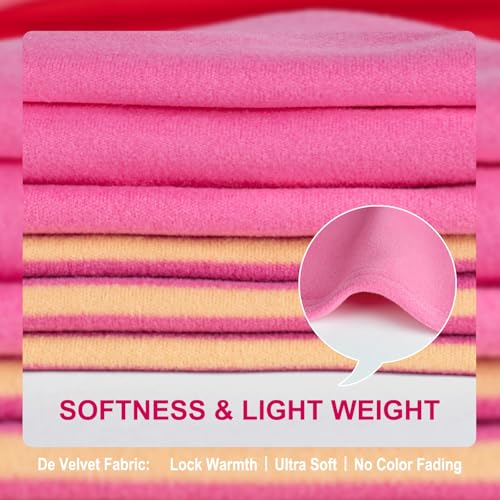 2Pack Dog Sweater for Small Dogs Soft Pet Coats Fleece Sweatshirt (Large (12-18lbs) / 8# Pink+Pink Stripe)