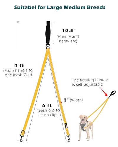 Two Point Control Dog Leash (Yellow)