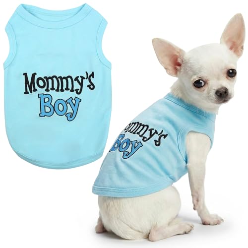 Dog Shirt Mommy’s Boy Pet Shirt (XX-Small (1-3lbs))