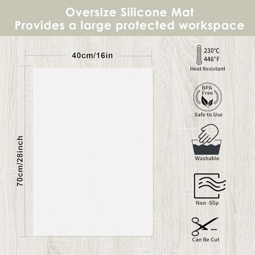 Extra Large silicone Mats (06-semitransparent / 27.6"L x 16"W)