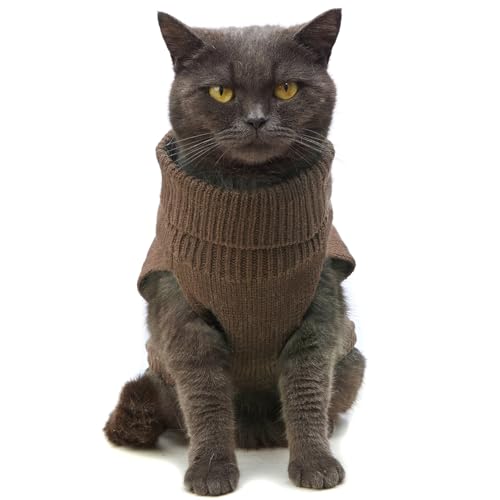 Cat Sweater Stretchy (Brown / Large)