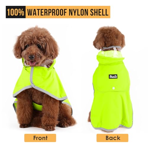 Dog Raincoat Waterproof Rain Jacket (Green / Small)