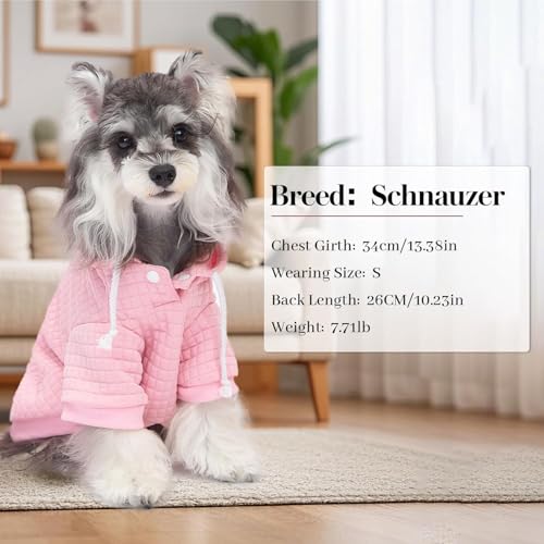 1 Pack Dog Hoodie Sweaters for Small Medium Dogs Warm Dog Clothes for Large Dogs Soft Waffle (Pink / 3XL (Back: 29.5",Chest: 36.5", 99+lbs))