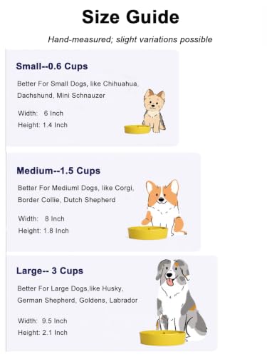 Slow Feeder Dog Bowls Ceramic (Star Yellow / L-3 Cups)