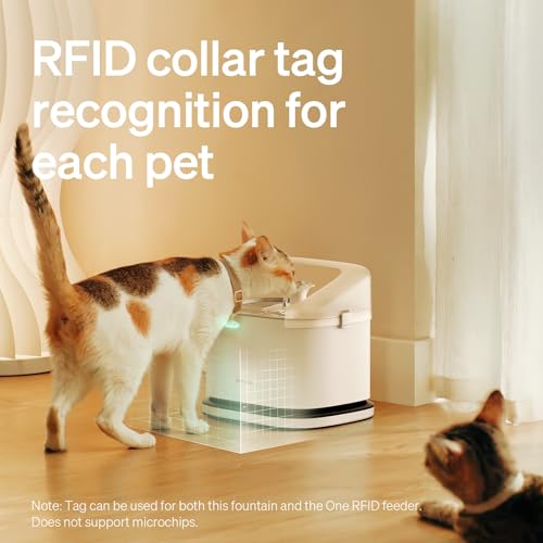 Cats Water Fountain for Multi Cats (White / RFID Fountain)