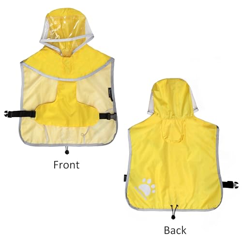 Dog Raincoat Waterproof (Yellow / XX-Large(55-77lb))