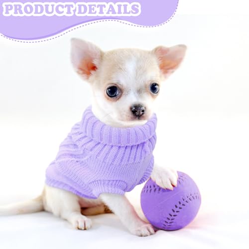 XXS Dog Sweater 2 (XX-Small / Rose+Purple)