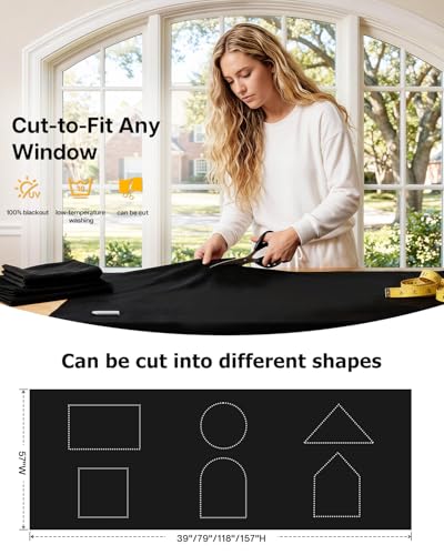Portable Blackout Shades (57"W x 118"H)