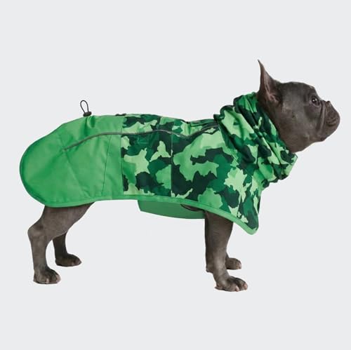 Dog Raincoat Waterproof Rain Jacket w (Camo Green / Large)