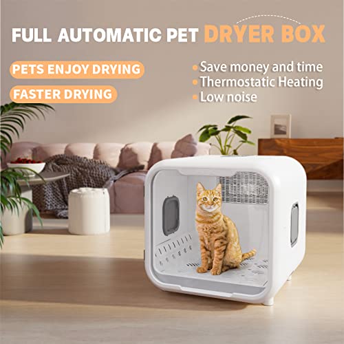 Automatic Pet Dryer Box for Cats and Small Dogs (white-Standard)
